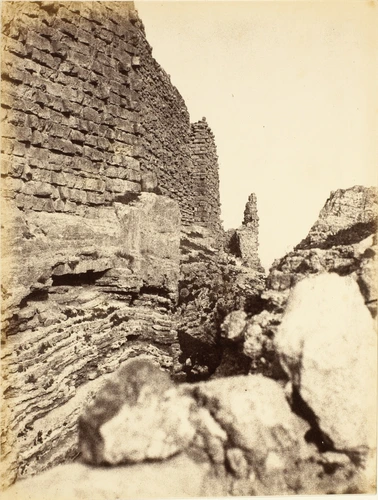 Karak, ruines, murs de forteresse - Henry Sauvaire