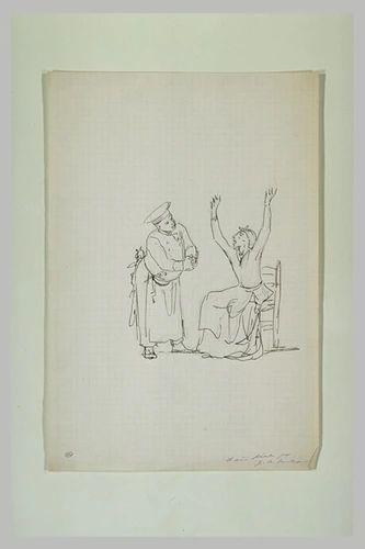 Gustave Boulanger - Cuisinier et vieille femme assise sur une chaise