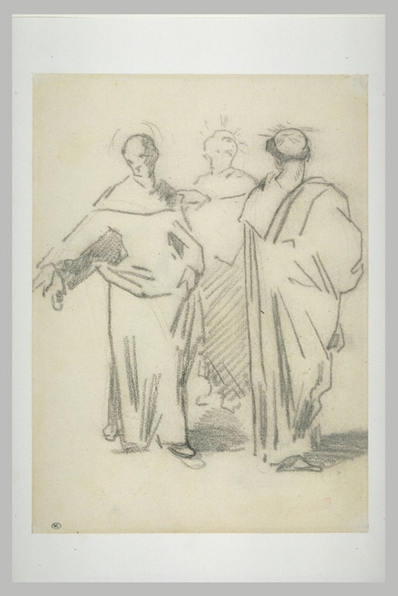 Edouard Manet - Trois hommes debout, drapés