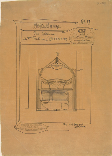 Hector Guimard - Paris 16e, 52 rue du Ranelagh, hôtel de M. Nozal (bâtiment détr...