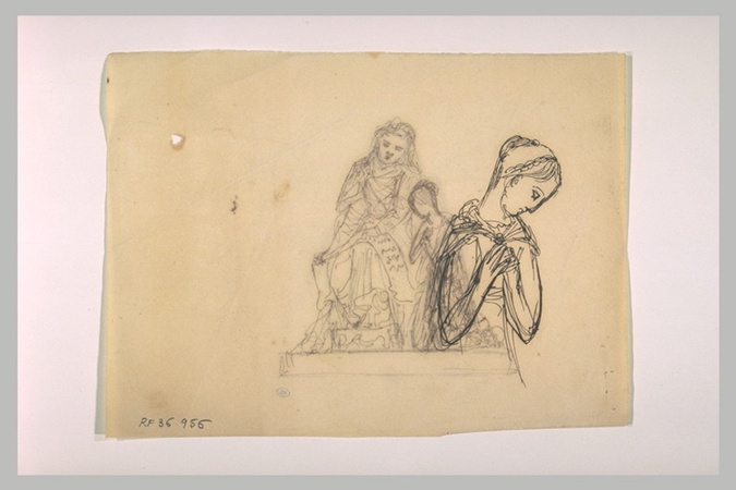 Eugène Guillaume - Etude pour l'Education de la Vierge : buste de la Vierge