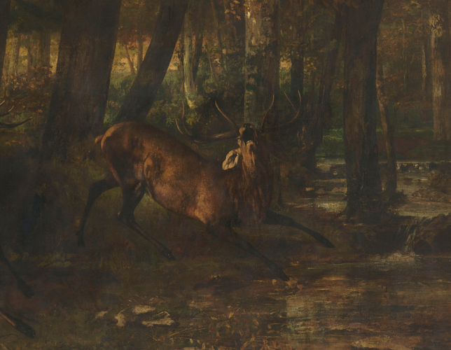 Gustave Courbet - Le Rut du printemps. Combat de cerfs