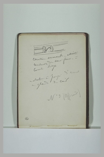 Alphonse de Neuville - Boucle de ceinturon et notes manuscrites