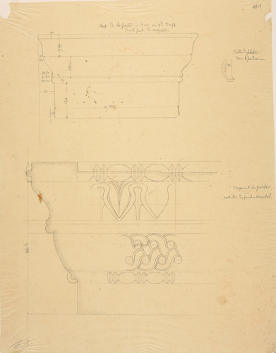 Louis Boitte - Athènes, Erechtéion, tribune des caryatides, chapiteau de la port...