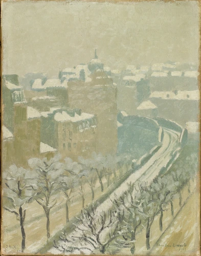 Charles Lacoste - Paysage de Paris sous la neige