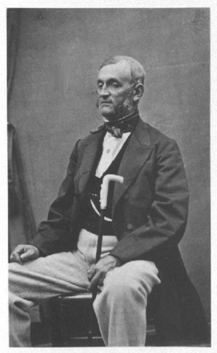 Achille Bonnuit - Homme assis, canne à la main