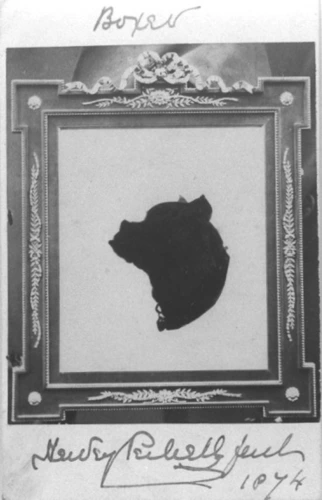 Georgiana Louisa Berkeley - Silhouette d'un chien dans un cadre