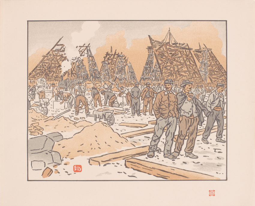 Henri Rivière - Les Chantiers de la Tour Eiffel