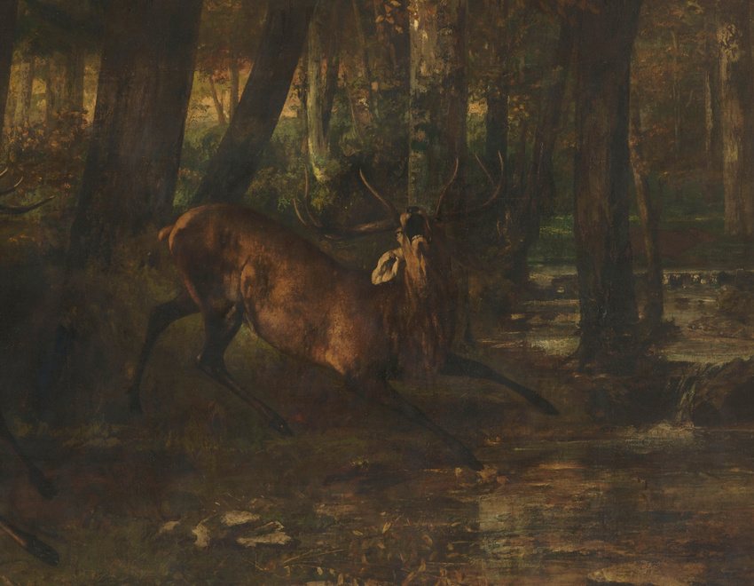 Gustave Courbet - Le Rut du printemps. Combat de cerfs
