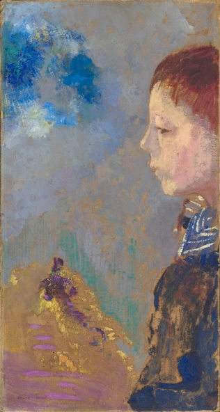 Odilon Redon - Portrait d'Arï Redon au col marin