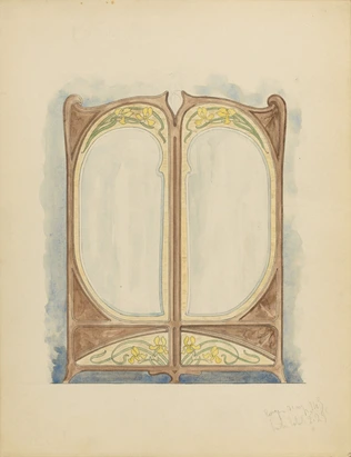 Eugène Belville - Armoire avec deux miroirs