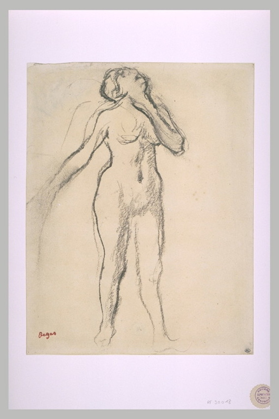 Edgar Degas - Femme nue, debout, tournée vers la droite
