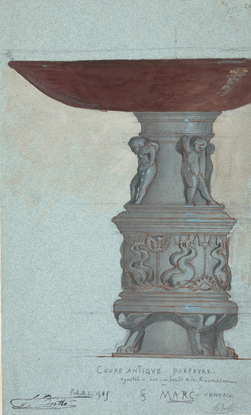 Louis Boitte - Italie du Nord, Venise, Basilique Saint-Marc, coupe antique de po...