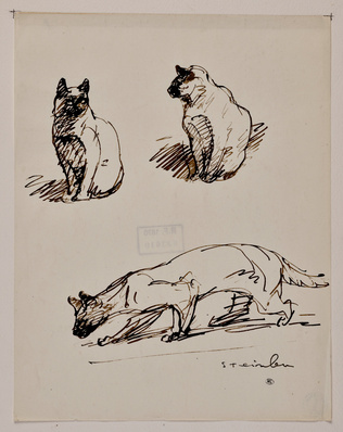 Théophile Alexandre Steinlen - Trois chats