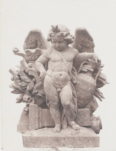 "L'Art étrusque", sculpture de Pierre Hébert, décor du palais du Louvre, Paris - Edouard Baldus