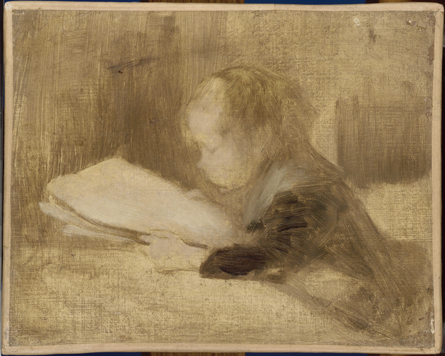 Eugène Carrière - Enfant lisant
