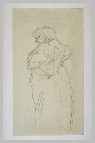 Henri de Toulouse-Lautrec - Femme debout, ramenant en arrière ses mains sur ses ...