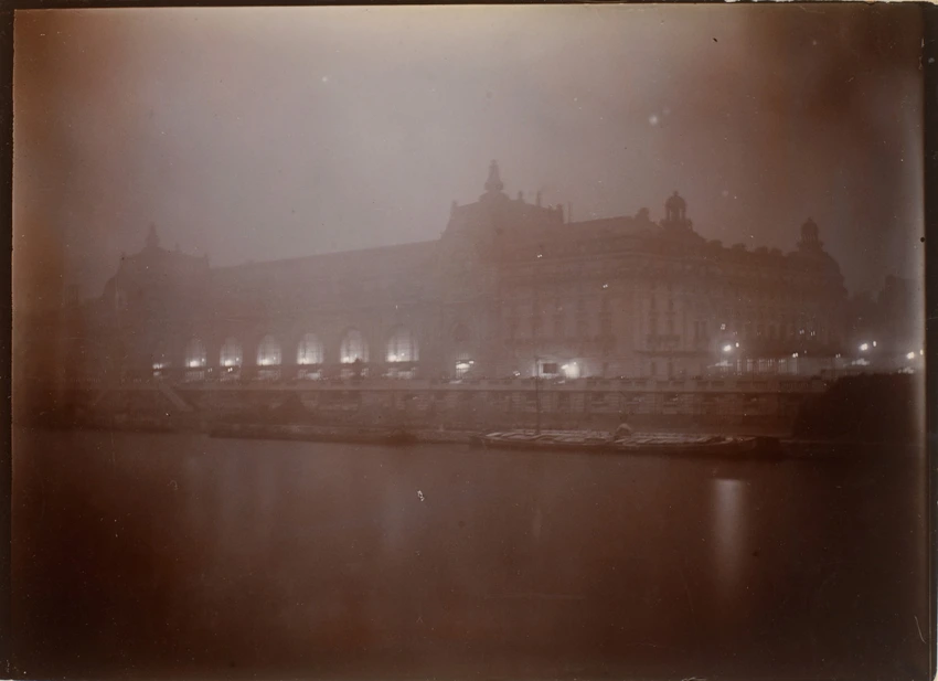Gabriel Loppé - La Gare d'Orsay la nuit