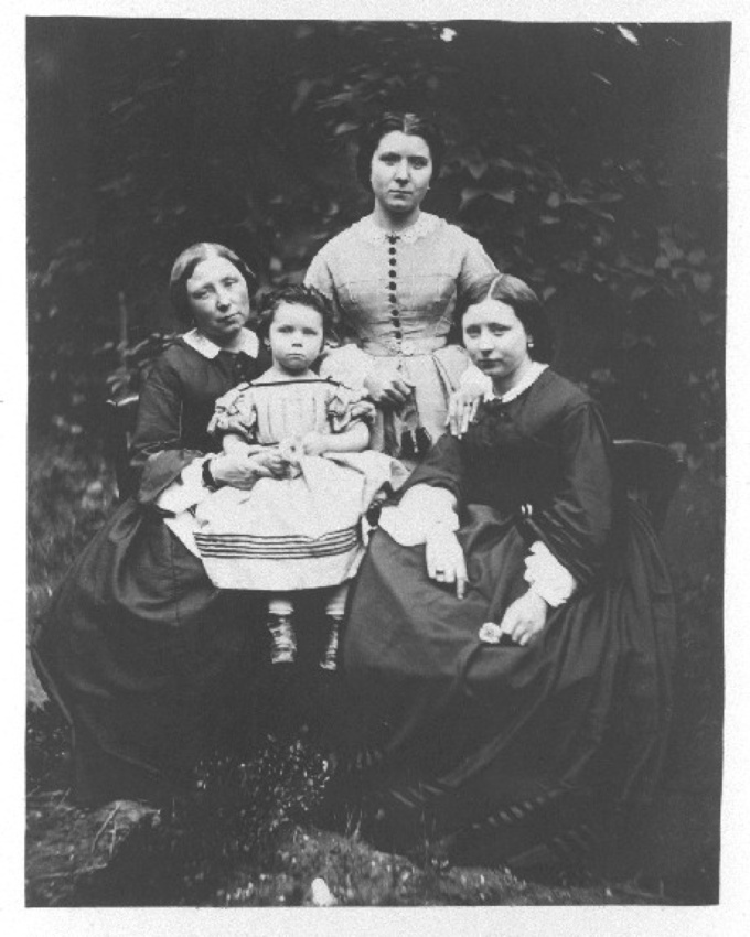 Achille Bonnuit - Famille au jardin