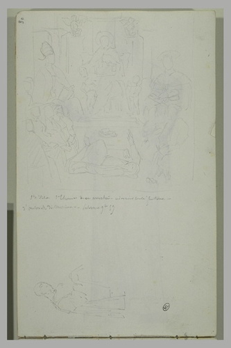 Elie Delaunay - Etudes : histoire de saint Thomas et Averrhoes