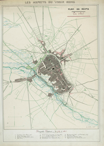 Ernest Kalas - Plan de Reims en 1825