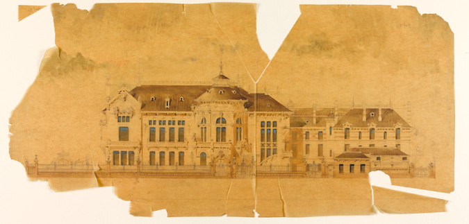 Hector Guimard - Beaux-arts : concours de 1ère classe, Un hôtel pour un riche pa...