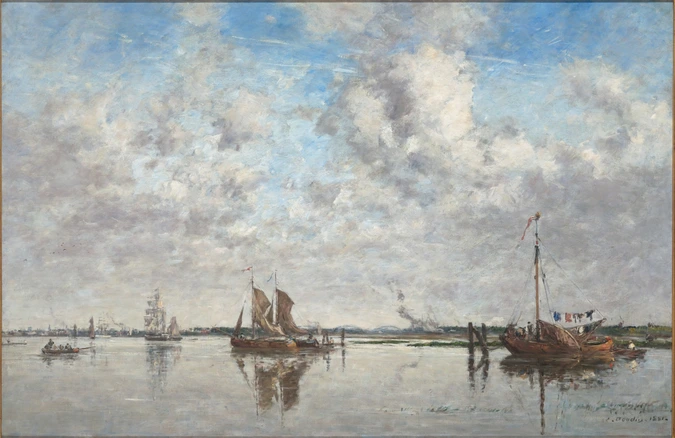 Eugène Boudin - La Meuse à Rotterdam