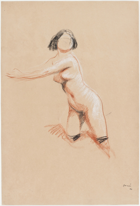 Jean-Louis Forain - Femme nue, en bas noirs