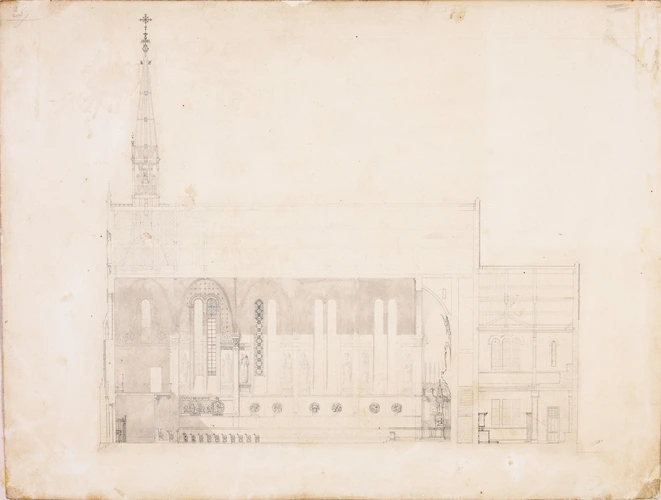 Victor Ruprich-Robert - Coupe longitudinale d'une église