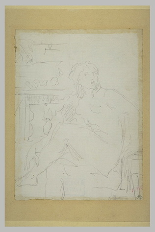 Edouard Manet - Femme nue, assise, de trois quarts à gauche, les jambes croisées