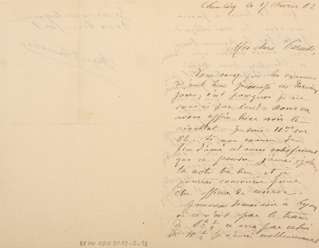 Auguste Lumière - Lettre manuscrite d'Auguste Lumière à M. et Mme Antoine Lumièr...