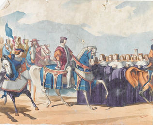 Charles Lameire - Charles VIII à cheval
