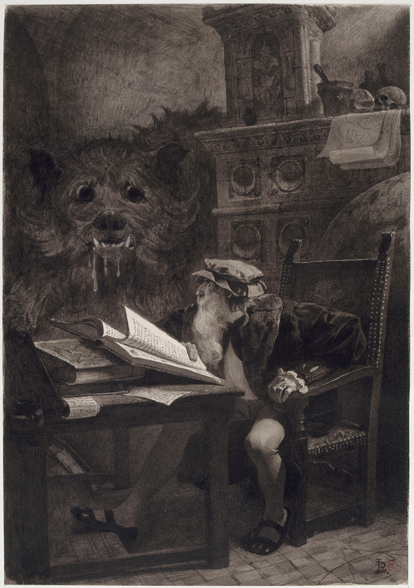 Jean-Paul Laurens - Faust assis