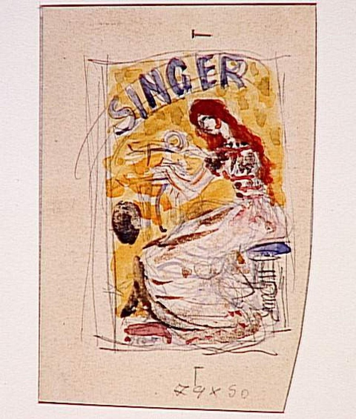 Eugène Grasset - Femme cousant avec une machine à coudre