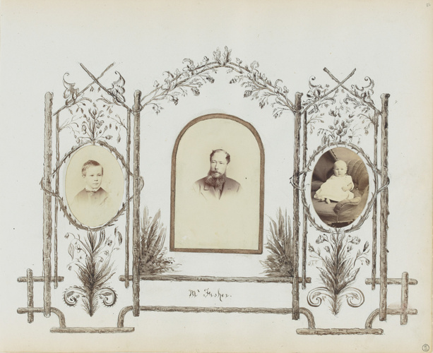 Georgiana Louisa Berkeley - Trois portraits : un petit garçon en buste, Mr Fishe...