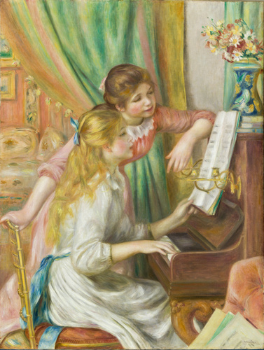 Auguste Renoir - Jeunes filles au piano}