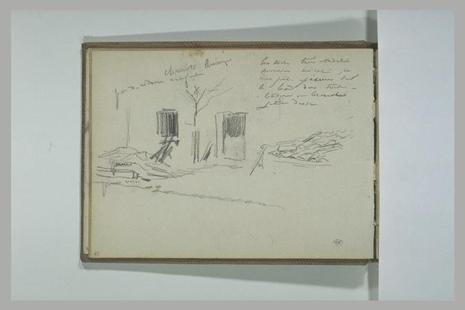 Alphonse de Neuville - Devant d'un maison ; tuiles