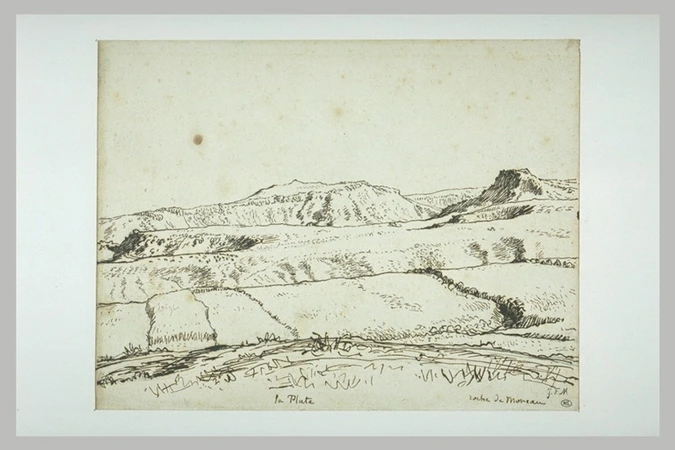 Jean-François Millet - Vue du plateau et de la roche des monaux