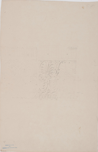 Louis Boitte - Etude de moulure (recto) ; Scène à l'antique (verso)