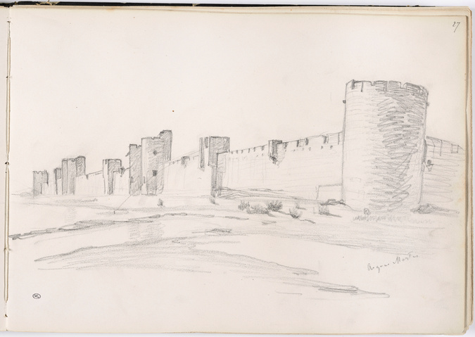 Frédéric Bazille - Les remparts d'Aigues-Mortes