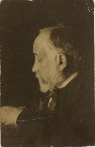 Edgar Degas - Autoportrait (agrandissement, détail de Louis Halévy faisant la le...