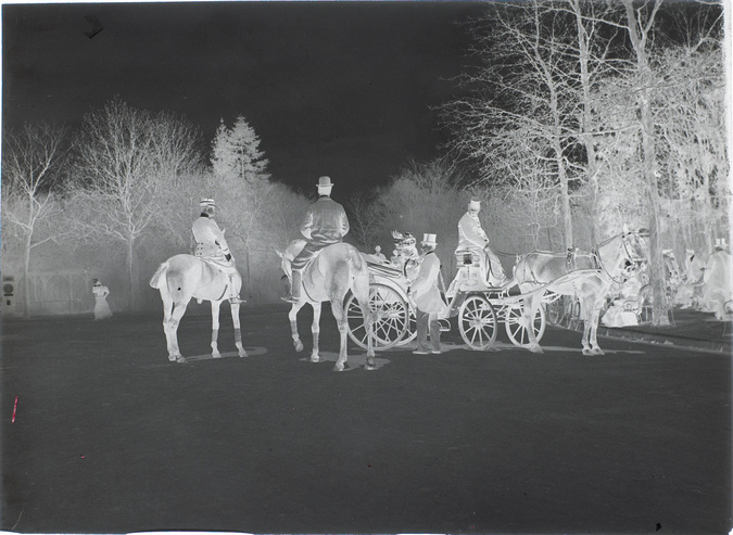 Henri Lemoine - Cavaliers et voitures à attelage au Bois de Boulogne
