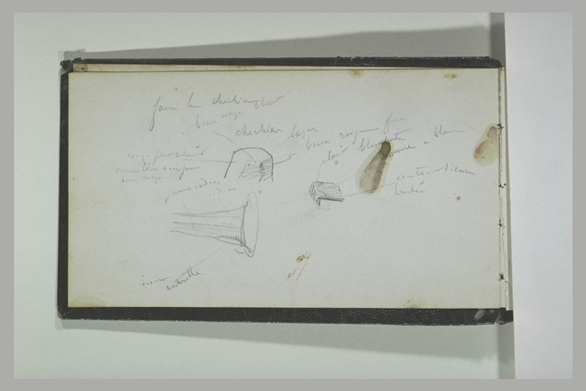 Alphonse de Neuville - Détails de clairon, et notes manuscrites