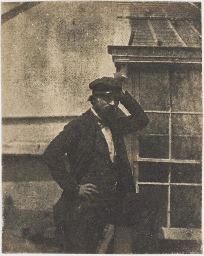 Autoportrait avec casquette devant la serre de Marine Terrace - Auguste Vacquerie