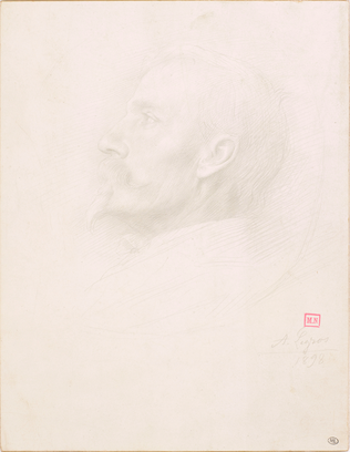 Portrait de Walter Crane - Alphonse Legros