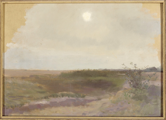 Odilon Redon - Soleil voilé sur une lande