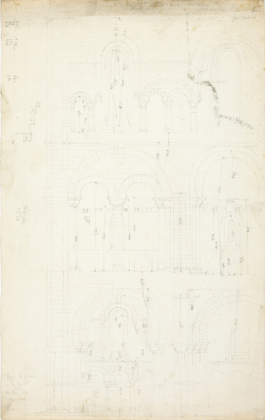 Victor Ruprich-Robert - Elévation du transept Nord face Est de la cathédrale de ...
