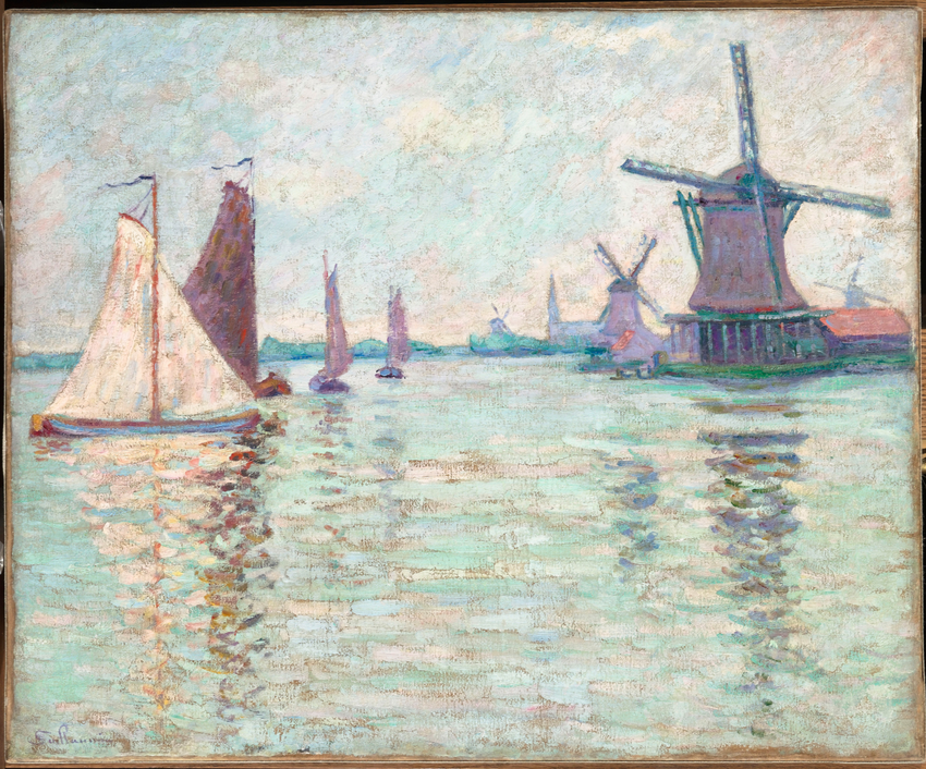 Armand Guillaumin - Vue de Hollande, bateaux à voiles