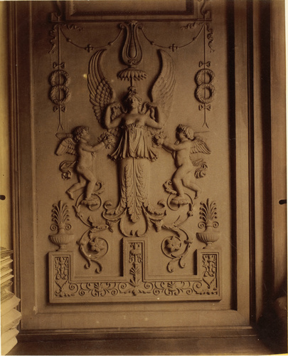 Eugène Atget - Hôtel de Gouthière, 6 rue Pierre-Bullet (moulure - détail)