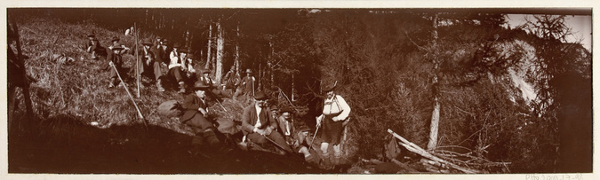 Philippe d' Orléans - Scène de chasse en montagne : le duc Philippe d'Orléans et...